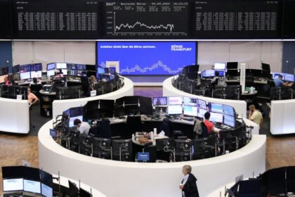 European shares hold ground as AstraZeneca drags, tech shares rise