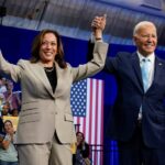 Harris courts union vote with Biden at her side