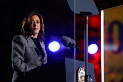 Harris warns of dangers of another Trump presidency in speech at Jan. 6 site