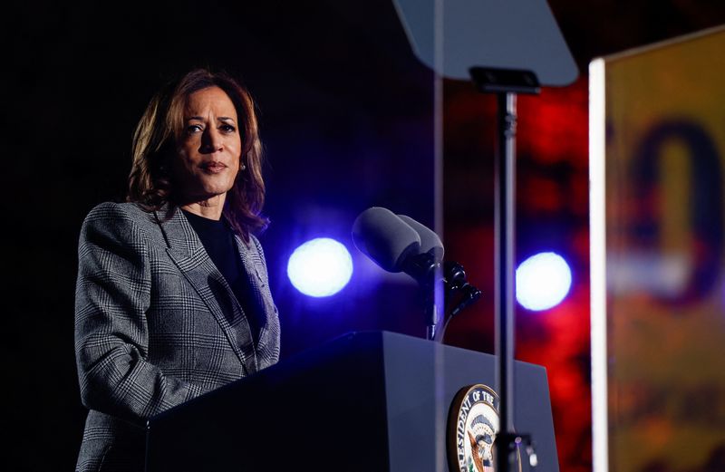 Harris warns of dangers of another Trump presidency in speech at Jan. 6 site